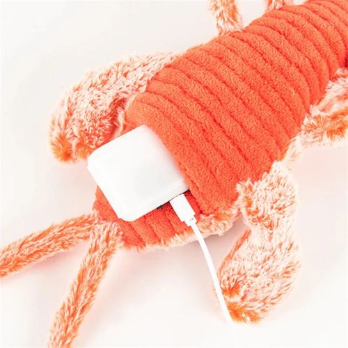 Interactive Lobster Plush Dog Toy - Engages & Entertains Your Pet - Orange