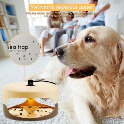 VKTECH Flea Trap with Light Bulbs & Glue Discs - Safe Pest Control Solution