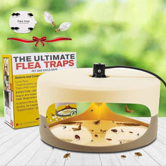 VKTECH Flea Trap with Light Bulbs & Glue Discs - Safe Pest Control Solution