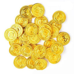 WEIGAO 50pcs Plastic Pirates Gold Coins for Party Games & Decorations - 50pcs Gold Coin