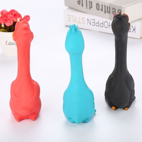 Interactive Colourful Dog Toy - Natural Latex Squeak for Fun