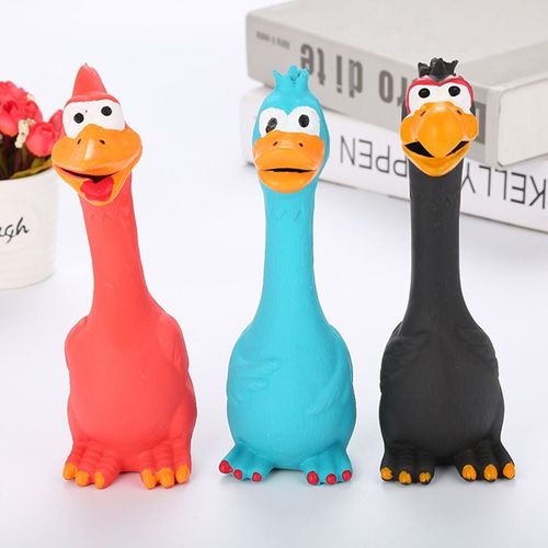 Interactive Colourful Dog Toy - Natural Latex Squeak for Fun