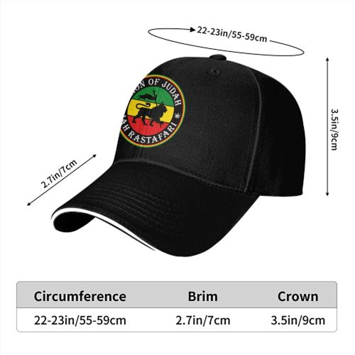 Rasta Lion of Judah Snapback Cap - Adjustable Cotton Baseball Hat