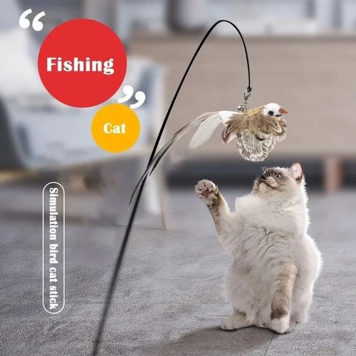 Luxury Feather Cat Toy - Interactive Play & Strong Suction Base