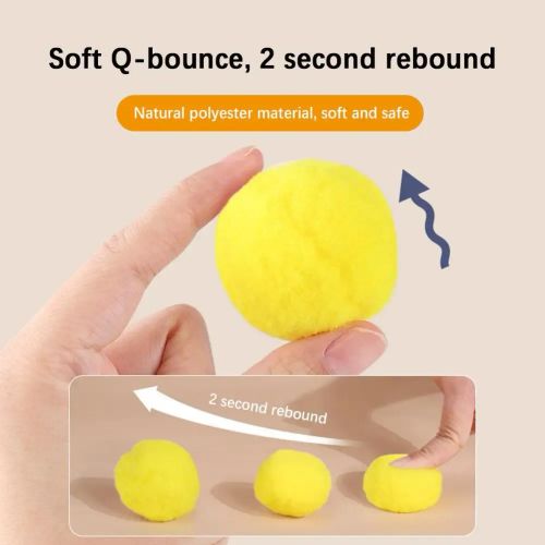 KITPIPI Silent Plush Ball Launcher - Engaging Cat Toy Set