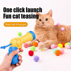 KITPIPI Silent Plush Ball Launcher - Engaging Cat Toy Set
