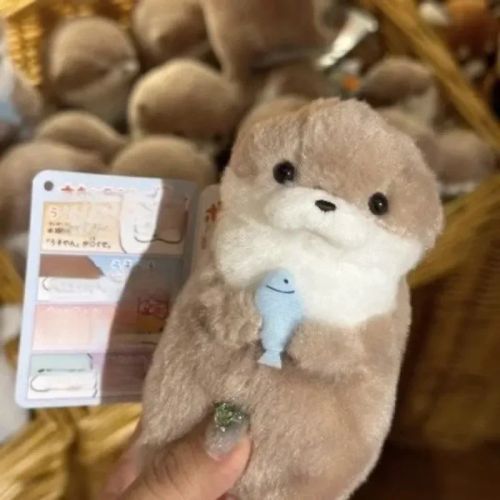 Holdfish Plush Wishing Otter Keychain - Stylish & Trendy Accessory - khaki