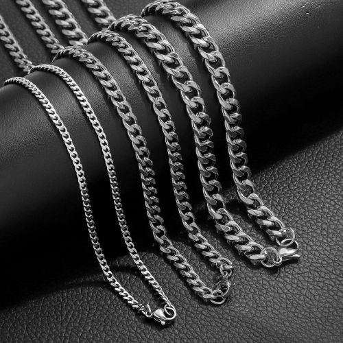 Stainless Steel Grinding Chain Necklace - Durable & Stylish Accessory