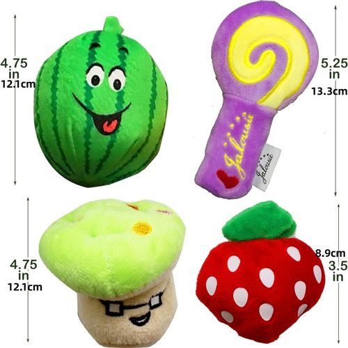 12 Piece Plush Dog Toy Set – Fun Squeaky & Chewy Pet Toys - Red