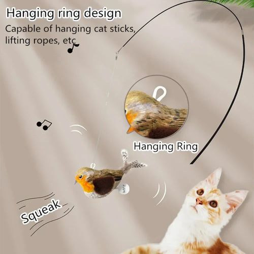 Squeaky PP Cotton Cat Toy - Safe Entertaining Stress Relief