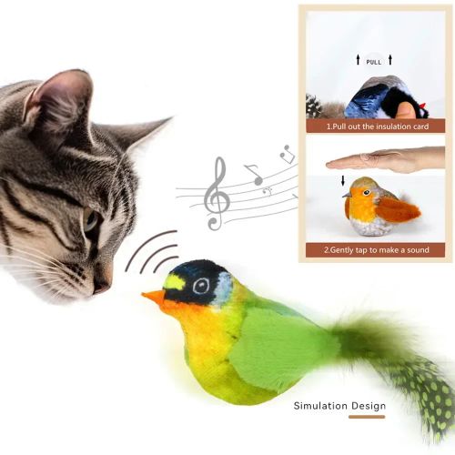 Squeaky PP Cotton Cat Toy - Safe Entertaining Stress Relief