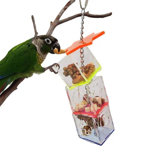 Fashionable Bird Toy for Parrots - Enhances Flexibility and Fun - WHITE