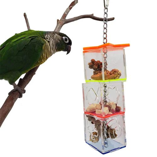 Fashionable Bird Toy for Parrots - Enhances Flexibility and Fun - WHITE