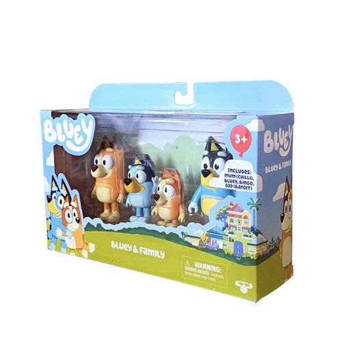 Bluey Action Figure Toy Set - PVC Collectibles for Kids’ Playtime
