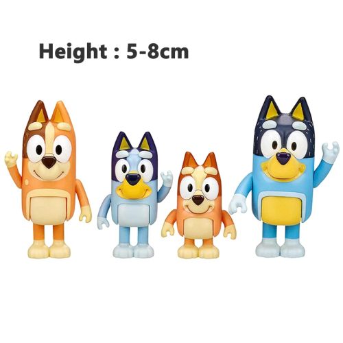 Bluey Action Figure Toy Set - PVC Collectibles for Kids’ Playtime