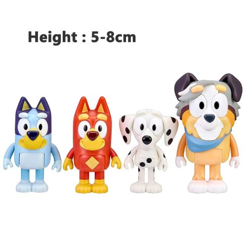 Bluey Action Figure Toy Set - PVC Collectibles for Kids’ Playtime