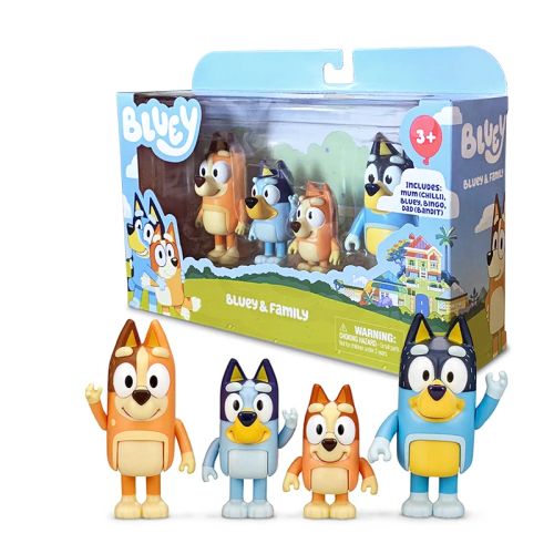 Bluey Action Figure Toy Set - PVC Collectibles for Kids’ Playtime