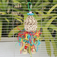 Colourful Wooden Bird Toy - Fun & Flexible Parrot Activity Toy - Red