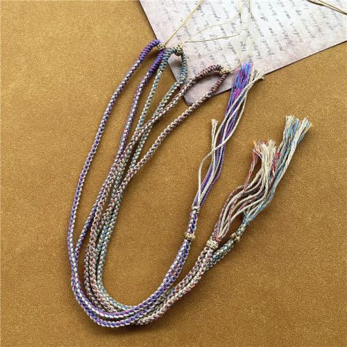 Colourful Cotton Pendant Necklace - Vintage Fashion Accessory