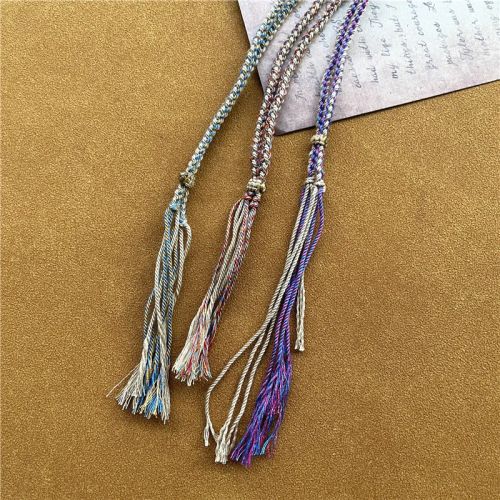 Colourful Cotton Pendant Necklace - Vintage Fashion Accessory