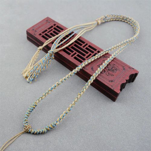 Colourful Cotton Pendant Necklace - Vintage Fashion Accessory