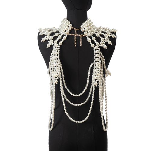 Elegant Pearl Chain Body Jewellery - Fashionable Layered Necklace