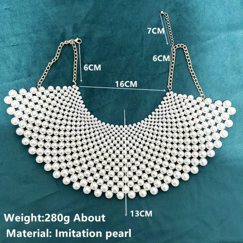 Elegant Handmade Pearl Choker Necklace for Weddings & Parties