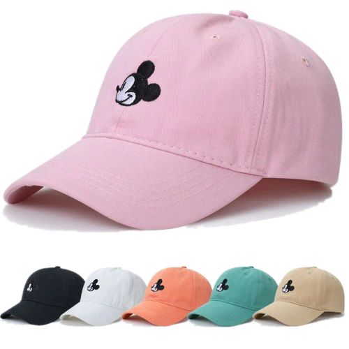 MINISO Mickey Cartoon Cotton Cap - Adjustable Sun Protection Baseball Hat