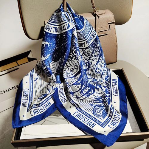 Annielazy Luxury Square Silk Scarf - Fashionable Multifunctional Wrap