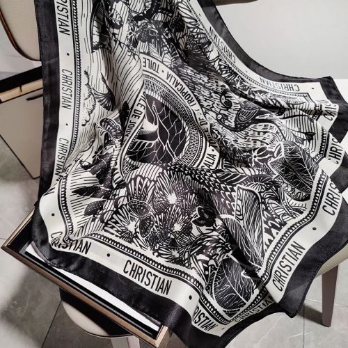 Annielazy Luxury Square Silk Scarf - Fashionable Multifunctional Wrap