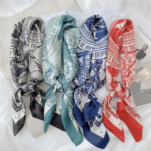Annielazy Luxury Square Silk Scarf - Fashionable Multifunctional Wrap