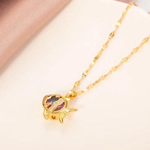 Marisa Trendy Pendant Necklace - Stylish Stainless Steel Enhancer