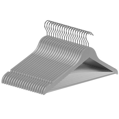 20 Pack Wooden Hangers - Grey