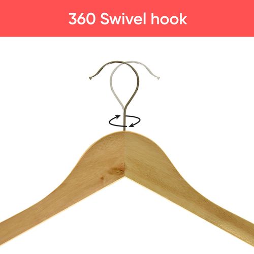 20 Pack Wooden Hangers