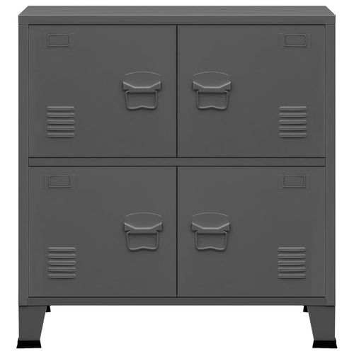 vidaXL Industrial Storage Chest White 75x40x80 cm Steel