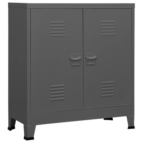 vidaXL Industrial Storage Chest White Steel