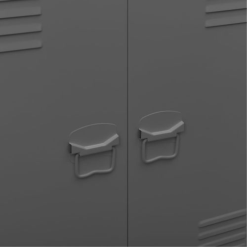 vidaXL Industrial Storage Chest White Steel