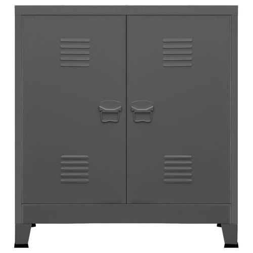 vidaXL Industrial Storage Chest White Steel