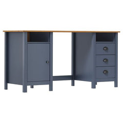 vidaXL Desk Hill White 150x50x74 cm Solid Pine Wood
