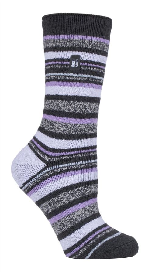 Heat Holders - Ladies Lite Socks (New) - Stripe (Inter Galactic) / 4-7 UK