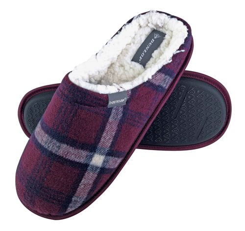 Dunlop - Mens Slippers - CHECKERED 7179 - Red / 11 UK