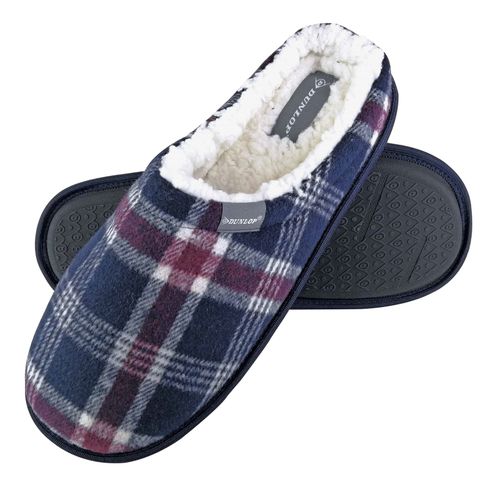 Dunlop - Mens Slippers - CHECKERED 7179 - Navy / 8 UK