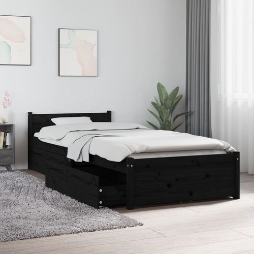 vidaXL Bed Frame with Drawers 75x190 cm Small Single