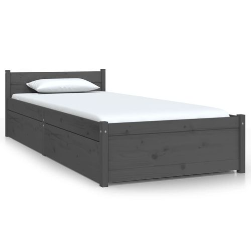 vidaXL Bed Frame with Drawers 75x190 cm Small Single