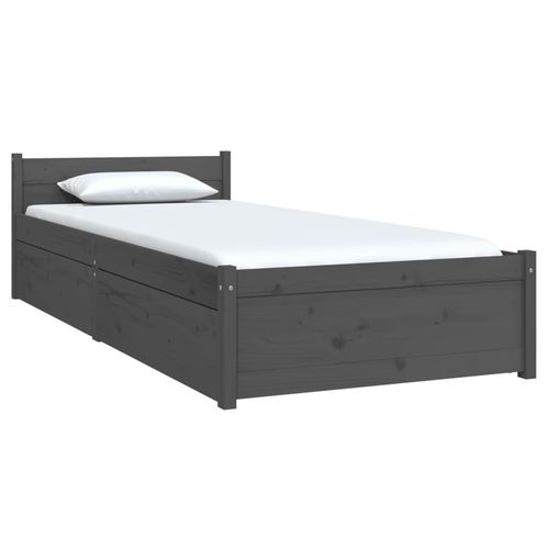 vidaXL Bed Frame with Drawers 75x190 cm Small Single