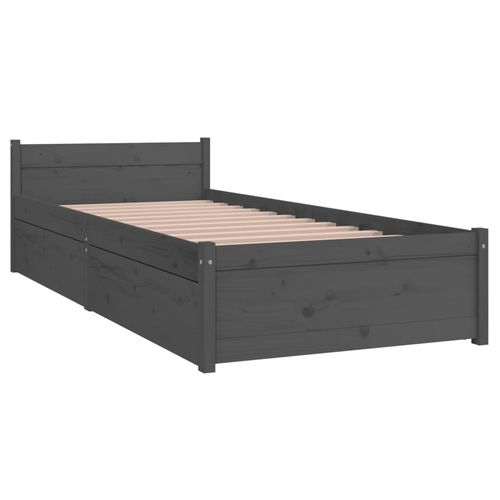 vidaXL Bed Frame with Drawers 75x190 cm Small Single