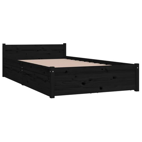 vidaXL Bed Frame with Drawers 75x190 cm Small Single
