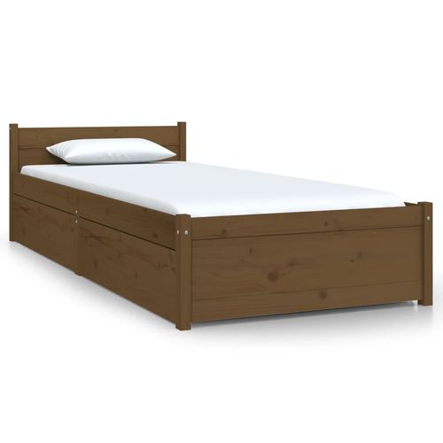 vidaXL Bed Frame with Drawers 75x190 cm Small Single