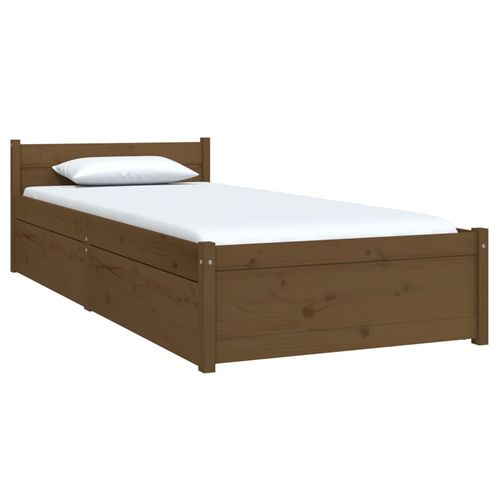 vidaXL Bed Frame with Drawers 75x190 cm Small Single