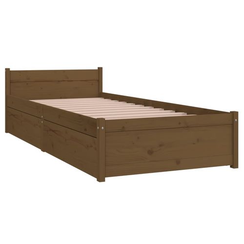 vidaXL Bed Frame with Drawers 75x190 cm Small Single